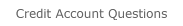 Credit Account Questions